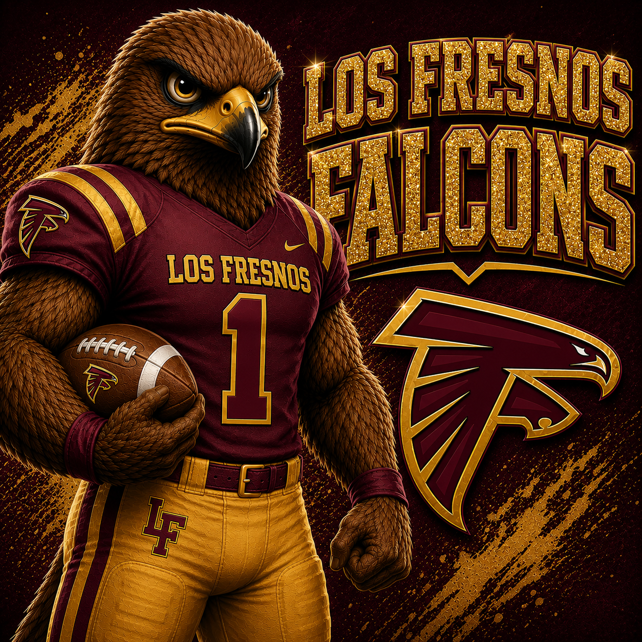 Los Fresnos Falcons Crewneck Tshirt