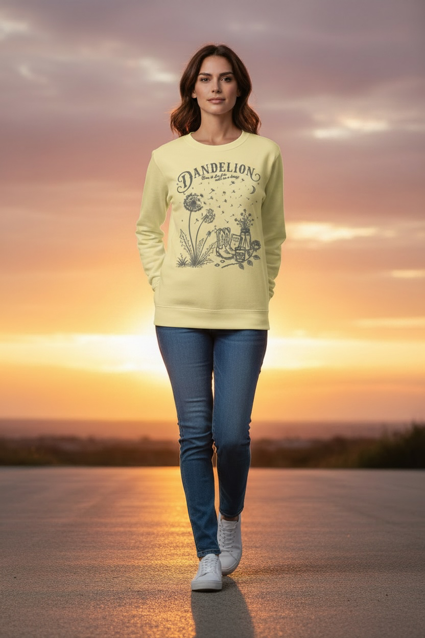 DANDELION CREWNECK SWEATSHIRT
