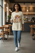 HIGHLAND COW BUBBLE GUM CREWNECK SWEATSHIRT