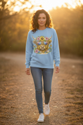 HIGHLAND COW HIPPIE CREWNECK SWEATSHIRT