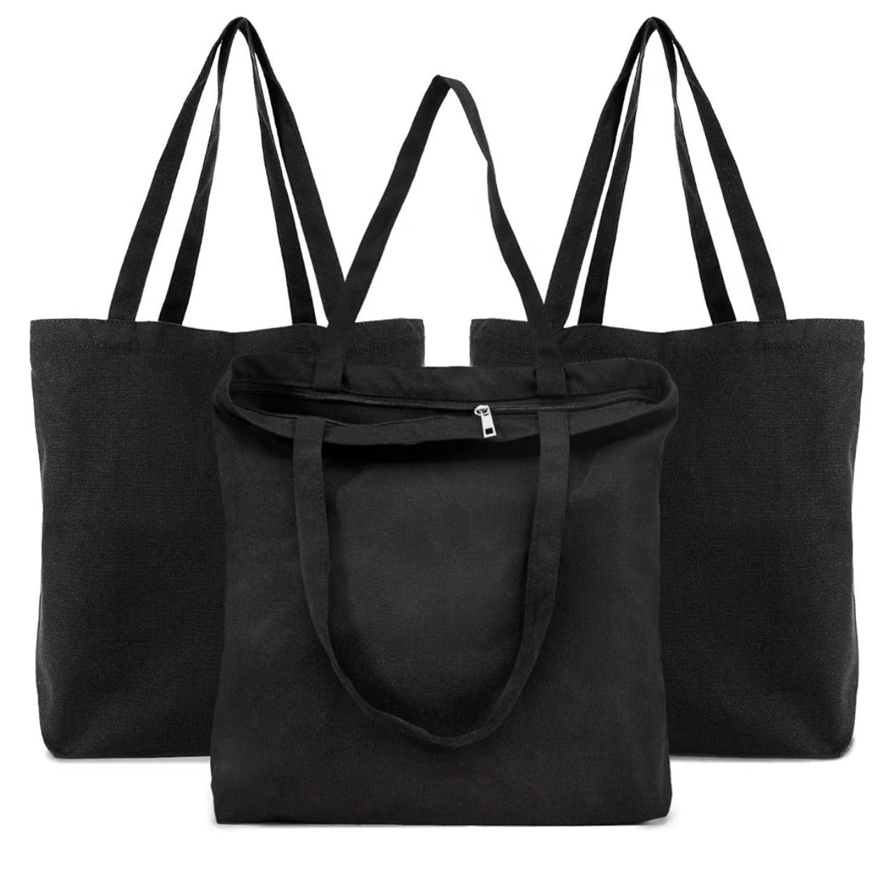 16X15 Natural Cotton Tote Light Weight with Zipper
