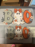 GHOST BOO W ORANGE BOW